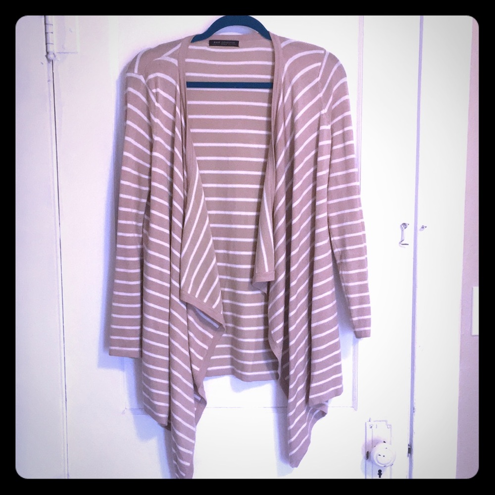 Neutral cardigan with elbow patches